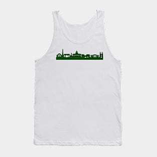 WASHINGTON skyline in forest green Tank Top